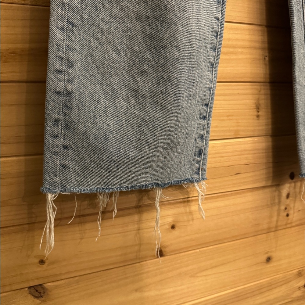 Pistola 28/6 High Rise Cassie Distressed Raw Edge Hem Hemp Cotton Blend Jeans - Picture 6 of 14